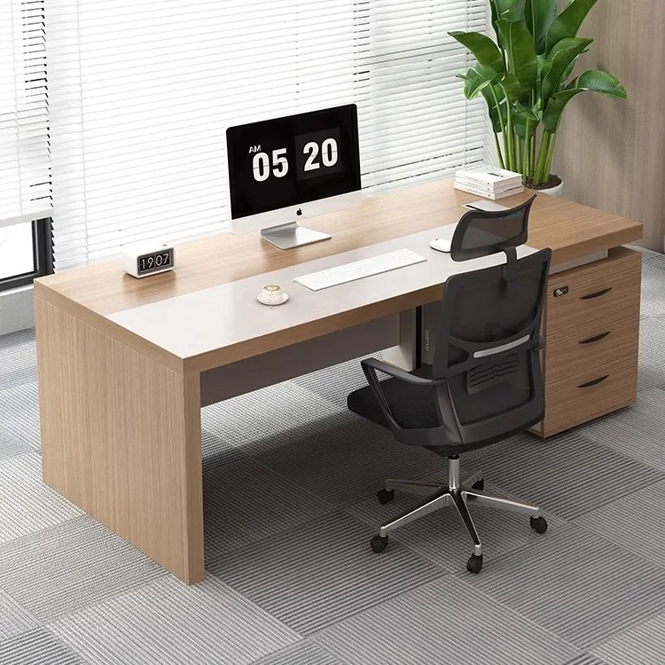 Desk boss table single seat chairperson class desk manager finance table computer  and chairs