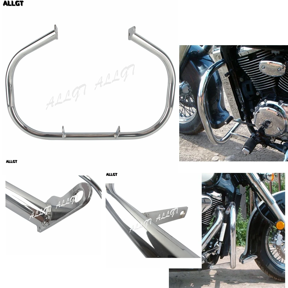 Fit For SUZUKI VL400 VL800 VOLUSIA C50 M50 2001-2010 Chrome Engine Guard Crash Bar Highway Engine Bar Motorcycle