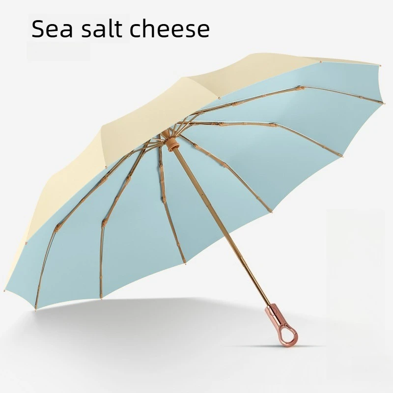 Fully Automatic Folding Enlarged and Reinforced Umbrella Dual-purpose Sun Umbrella for Both Rain and Sunshine