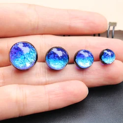 10pcs 8mm 10mm 12mm  14mm Lampwork Glass Beads Luminous Lampwork Beads Cobalt blue Color  for jewelry  Bracelet  Making DIY