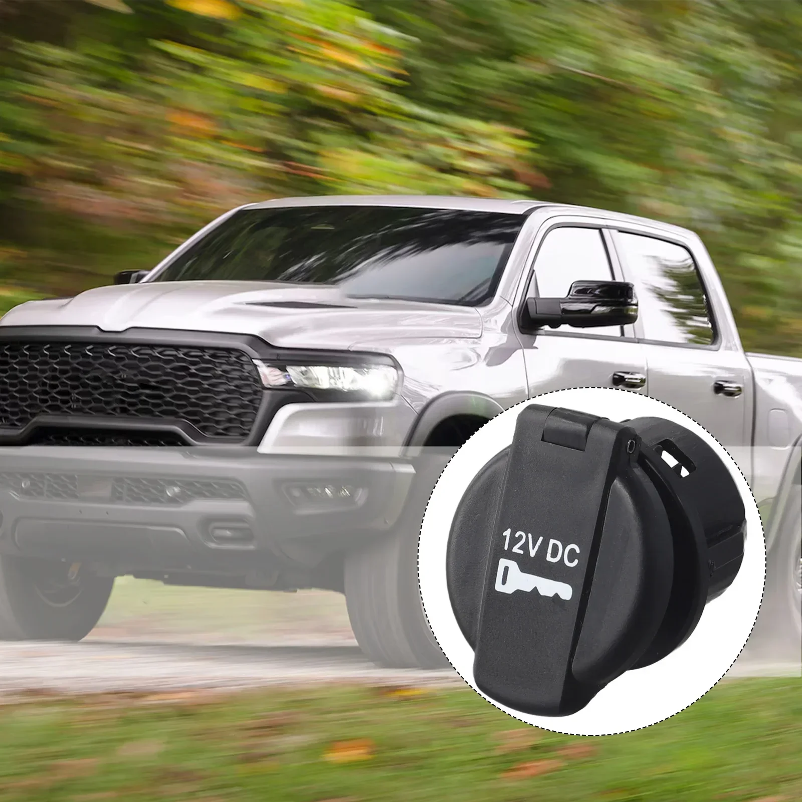 

Vehicle Interior 12V Power Outlet Cap OEM Power Outlet Cap Maintain Outlet Cleanliness Protects Against Moisture For RAM
