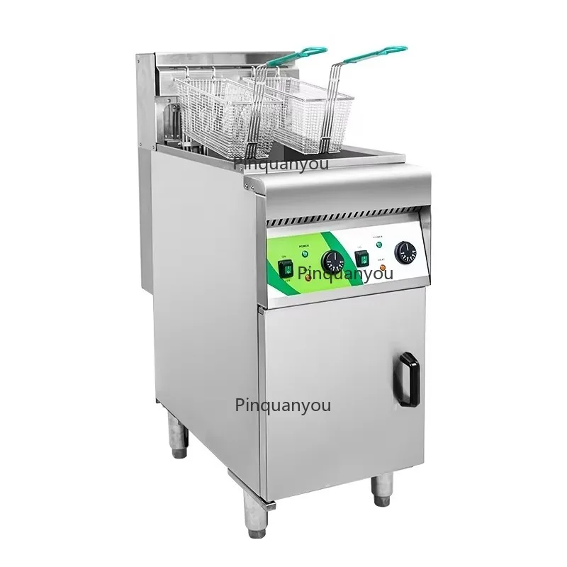 Single tank Fryer 28 L 18 KW 1 tank 2 Basket Commercial Fastfood Equipment