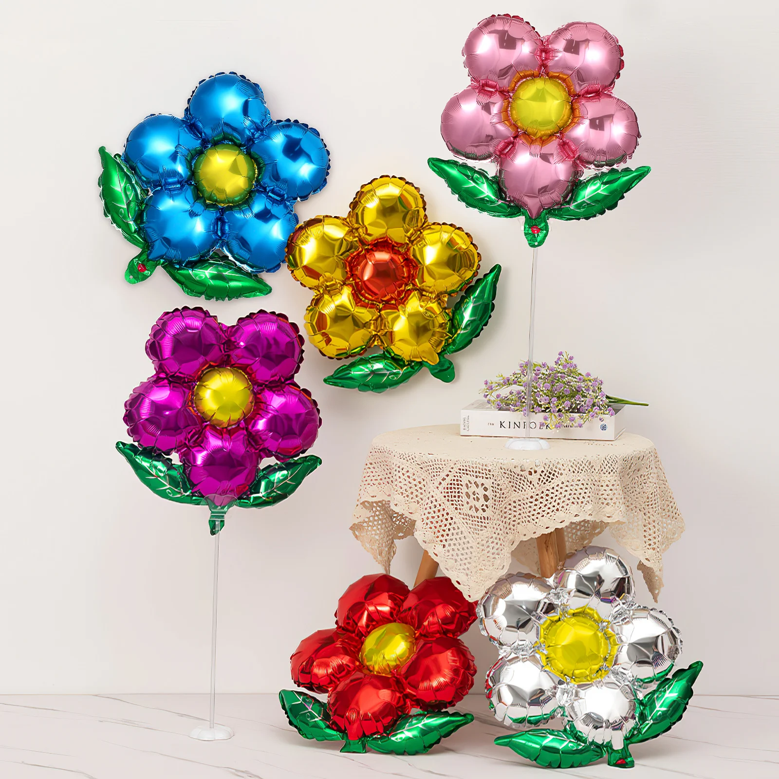 

10Pcs Festival Foil Balloons Flower Design Party Wedding Birthday Celebration Photo Props Festival Balloon Party Balloon