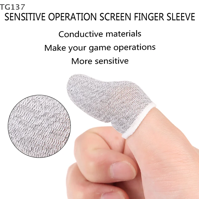 10Pcs Touch Screen Fingers Gloves Sweat-proof Thumbs Finger Sleeve Mobile Game