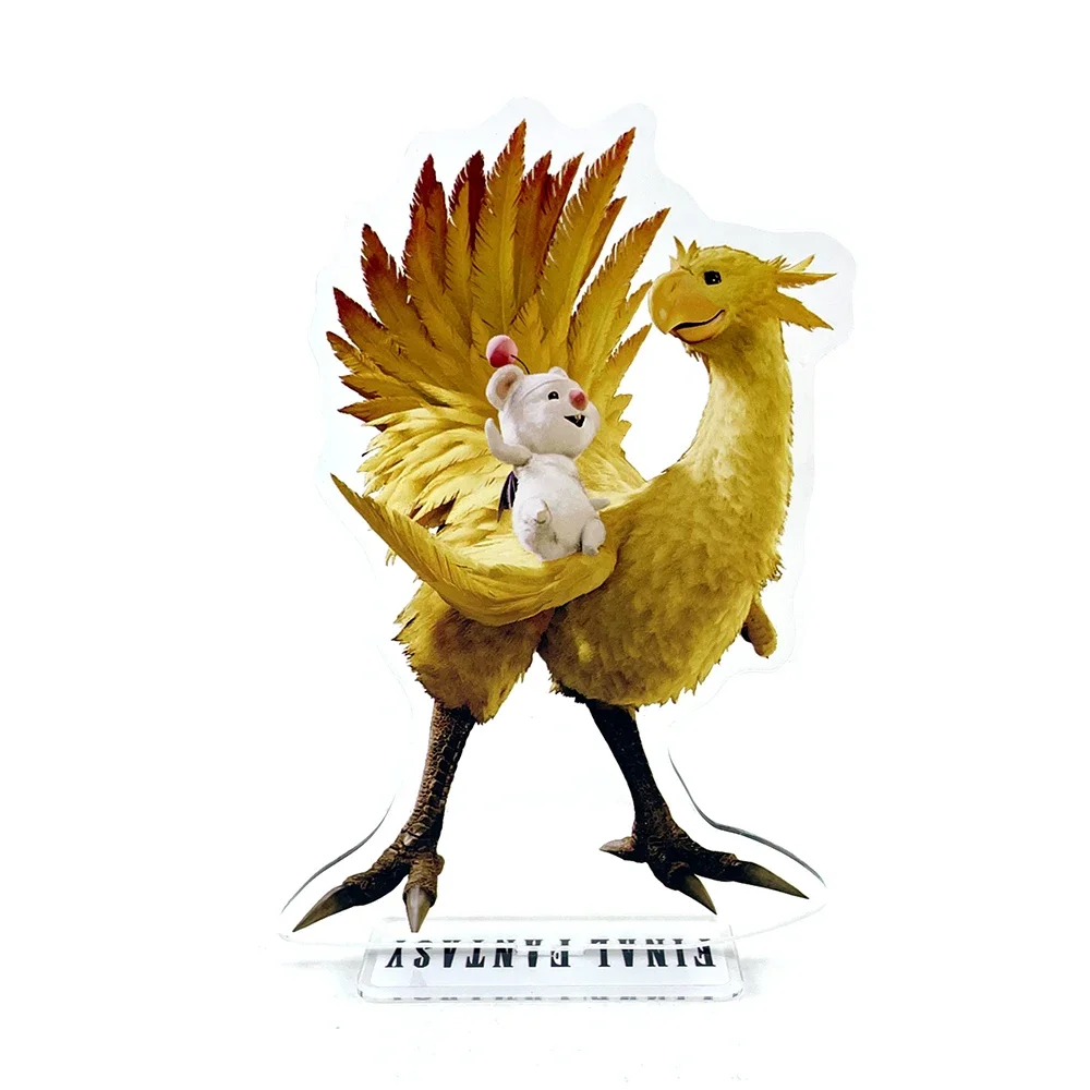 Chocobo and Moogle couple acrylic standee figurines desk decoration cake topper