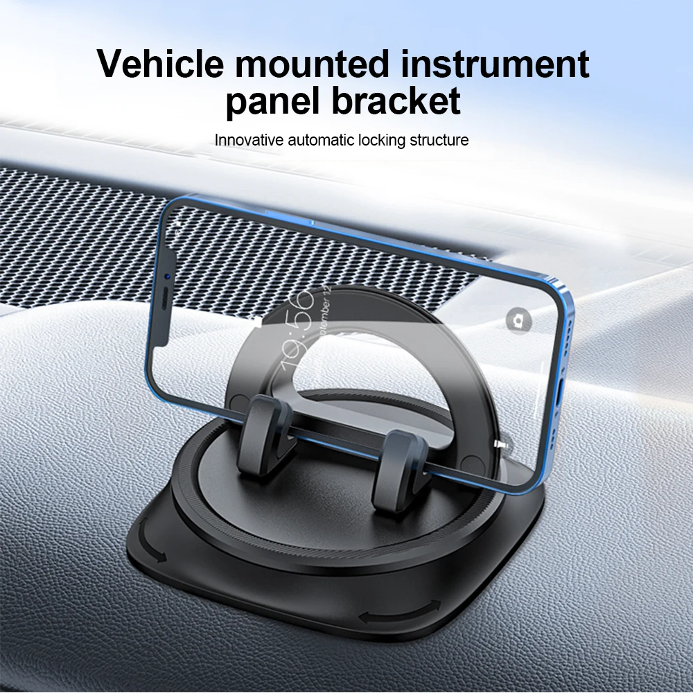 

New Car Phone Holder Dashboard Sticking 360 Degree Rotate Stand Bracket for Iphone Samsung Xiaomi Huawei Car Accessories