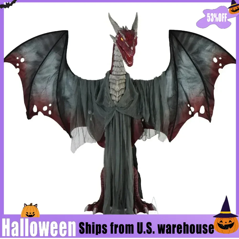 

Outdoor Statues 6-Ft, Motion-Activated Halloween Animatronic for Indoor or Covered Outdoor Creepy Halloween Decorations