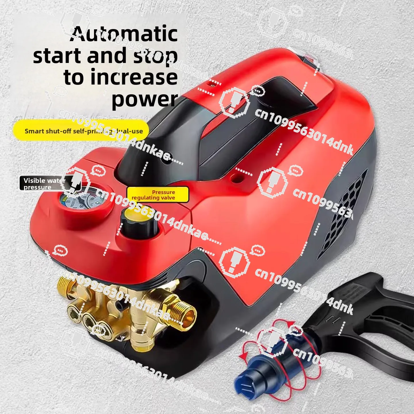 3000 Watt Pressure Regulator High Power Household and Commercial High Pressure Car Washing Machine Cleaning Bot