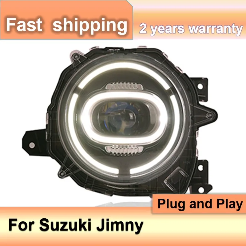 اكسسوارات السيارات لسوزوكي جيمي المصباح 2018-2020 جيمي رئيس ضوء DRL بدوره إشارة منخفضة عالية شعاع العارض عدسة