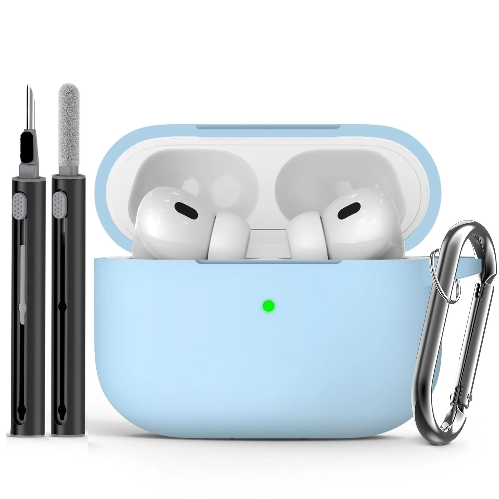 2025 für AirPods Pro 3. Generation Hülle Weiche Silikonhülle für AirPods Pro 3, Schutzhülle mit Reinigungsset für AirPods Pro 3 – Detail 16