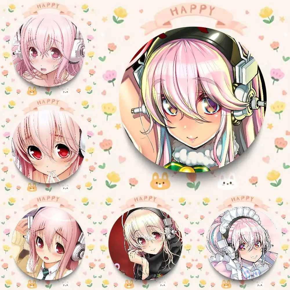 Anime SUPER SONICO Cartoon Game Brooch Badge Bag Jacket Pins Jewelry Accessories Gifts