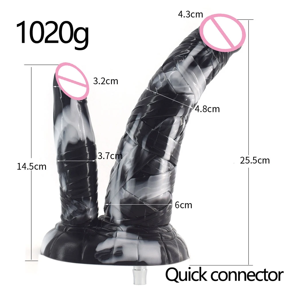 DTSUDU Silicone Animal Dildo for Vac-U-Lock Sex Machine Attachments Alternative Dildo Quick Plug Love Machine Accessories