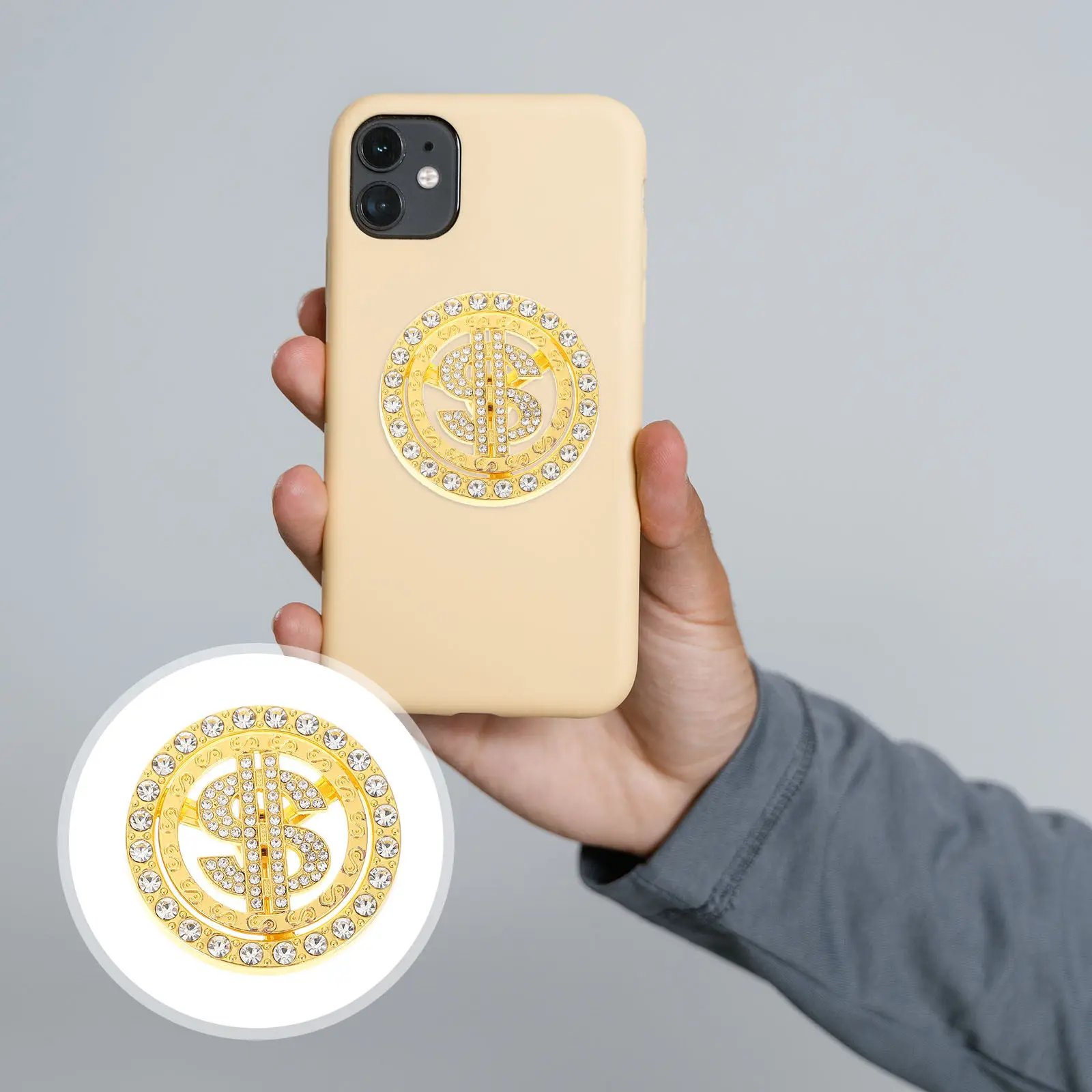 

2 шт. креативных вращающихся гироскопов-игрушек с подсветкой и портативным декором в виде символа доллара США для ежедневного использования, забавное вращающееся устройство, мини-гироскоп