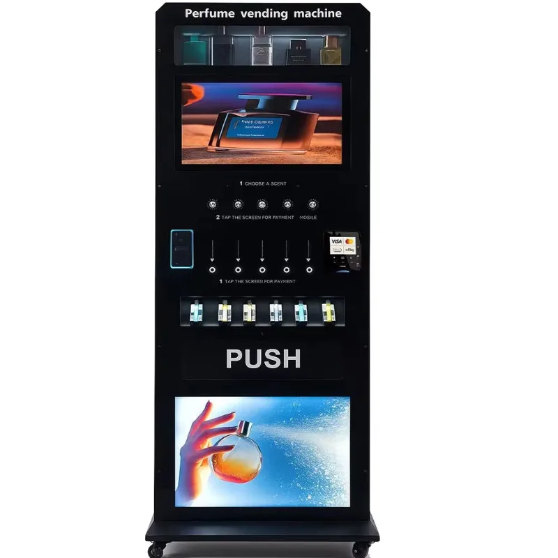 

Multi Scenario Professional Switzerland Perfume Vending Machine Spray Factory Made Coin Card Payment SDK