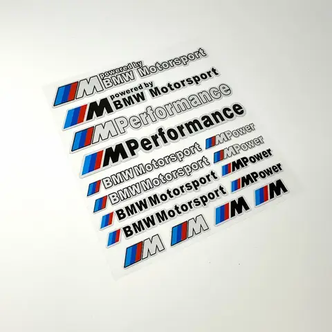 BMW M 퍼포먼스 X1 X3 X5 X6 M3 M5 M6 E28 E30 E36 E46 F84 F87 F10 F20 F30 G01 G20 G30 자동차 용품 1개 차량 바디 스티커