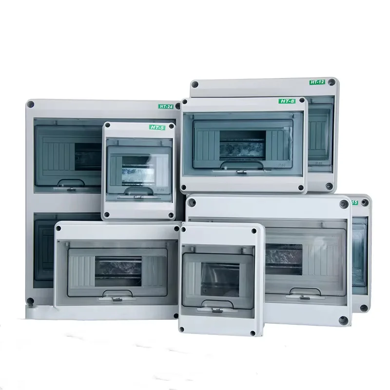 

IP65 Waterproof Distribution Box 2/3/5/8/12/15/18/24WAY ABS Plastic Electrical Enclosure HT Series Junction Box