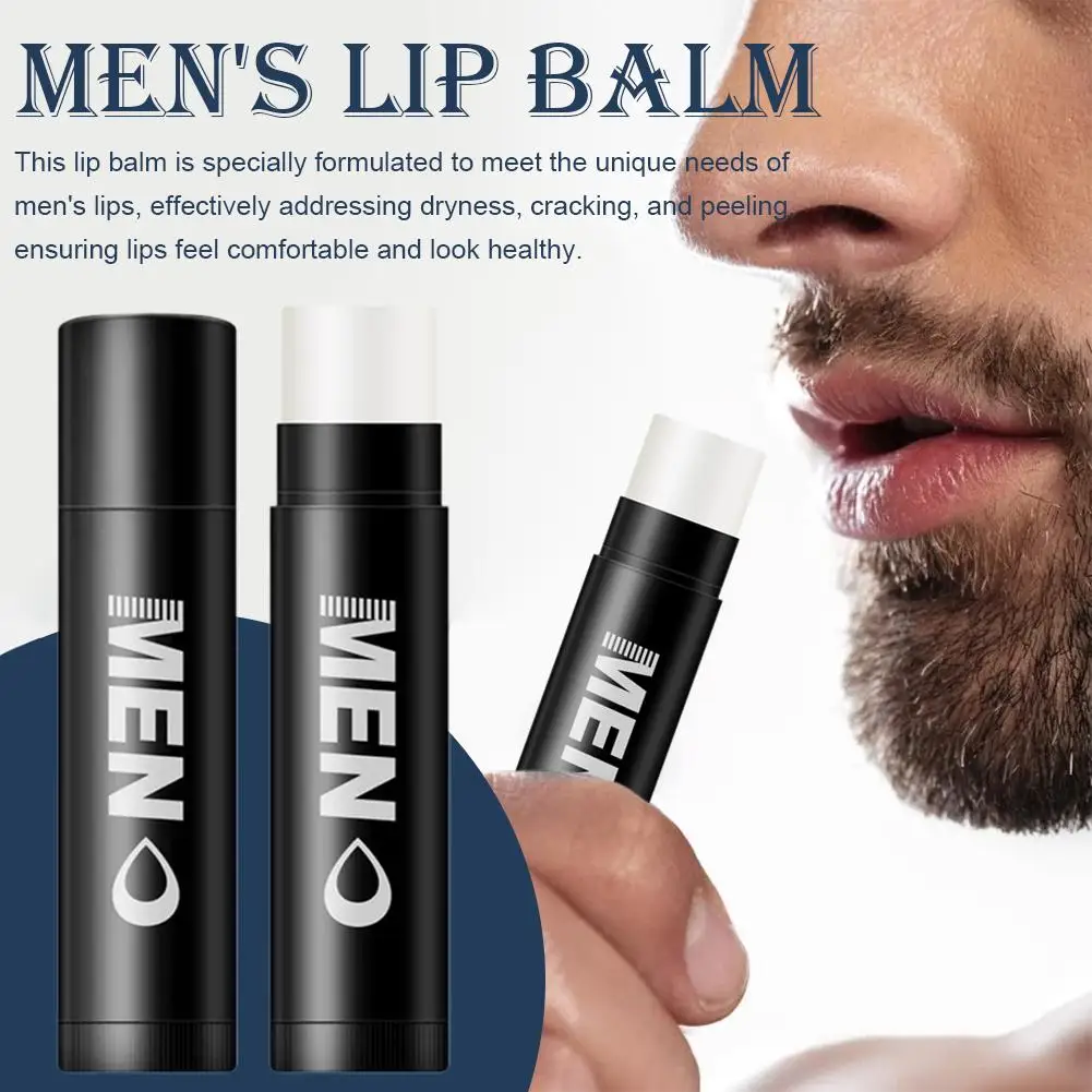 Hydrating Men's Lip Balm with Natural Finish, 8 Scents Mens Moisturizing Lip Balm Repairing Dry Cracked Lips Daily Lips Care