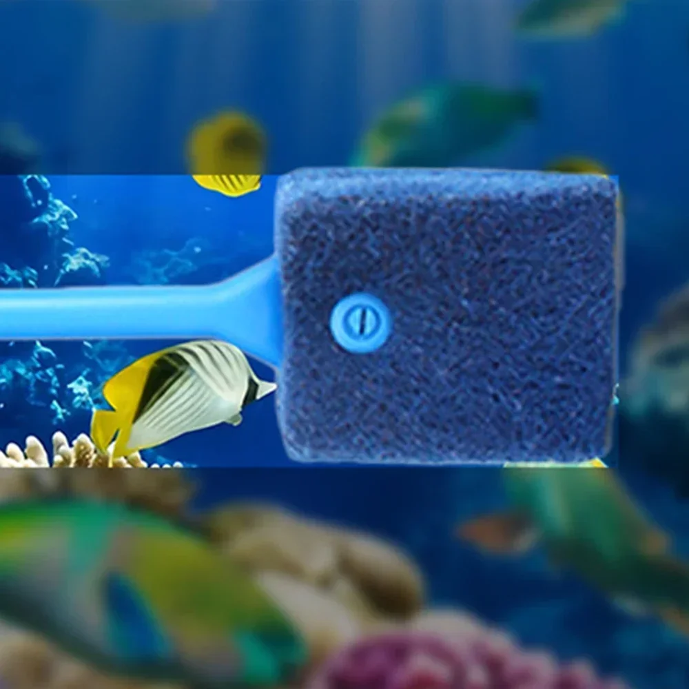 Cepillos de limpieza de acuario, cepillos de limpieza de algas para pecera acrílica de vidrio, esponja de doble cara, raspador de algas, Herramientas de limpieza de acuario