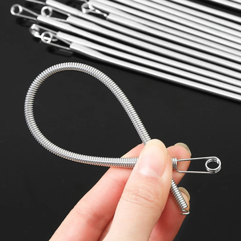 Biegsamer Feder-Kordelzug, Kordelzug-Clip, Hosen, Kapuzenpullover, elastisches Band, Spitzenkordel, flexibler Kordelzug, DIY – Detail 12