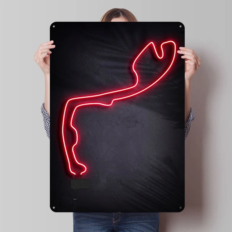 Race Track Monte Carlo Printing Poster Customized Retro Wall Art Vintage Metal Signs for Room Decoration Bedroom Custom Plate