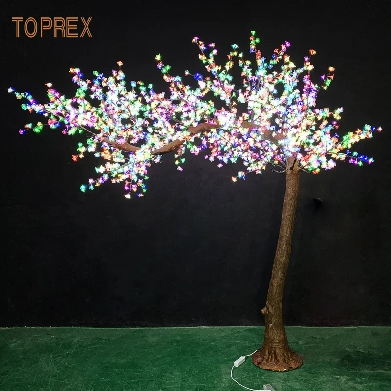 Greeting guests China new customized size holiday lights outdoor colour changing led decoration cherry blossom tree