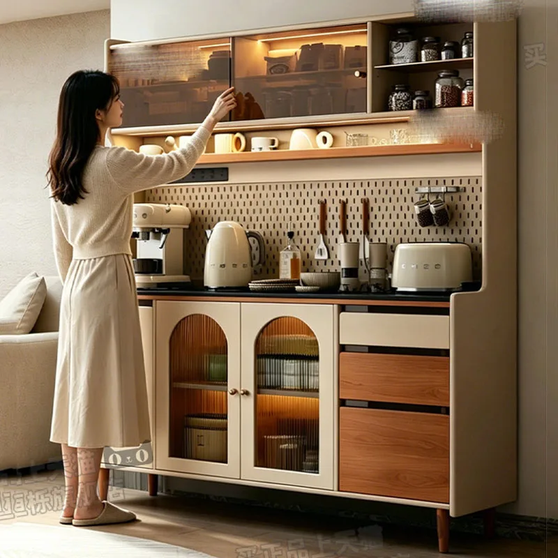 Meuble de Rangement Commercial Moderne en Bois pour Bar de Restaurant, Armoire Haute pour Boissons, Whisky et Vin, Étagère de Rangement, Mobilier de Maison