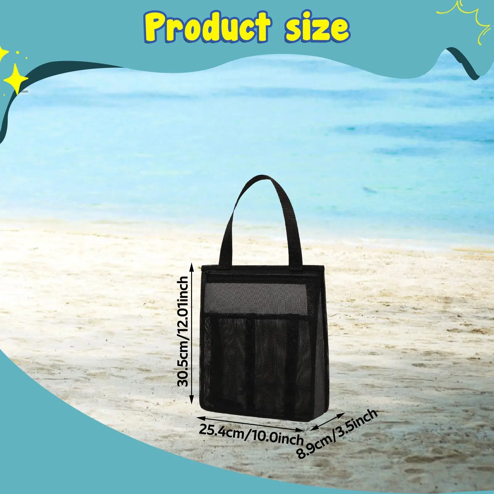 Portable Mesh Shower Tote Bag Bathroom Organizer 10x3.5x12.01