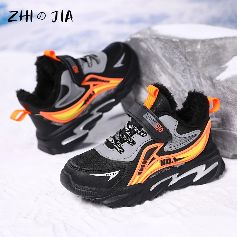 Winter New Children\'s Cotton Shoes Comfortable Non Slip Outdoor Warm Snowy Walking Sneaker Boys Casual Sports Running Footwear