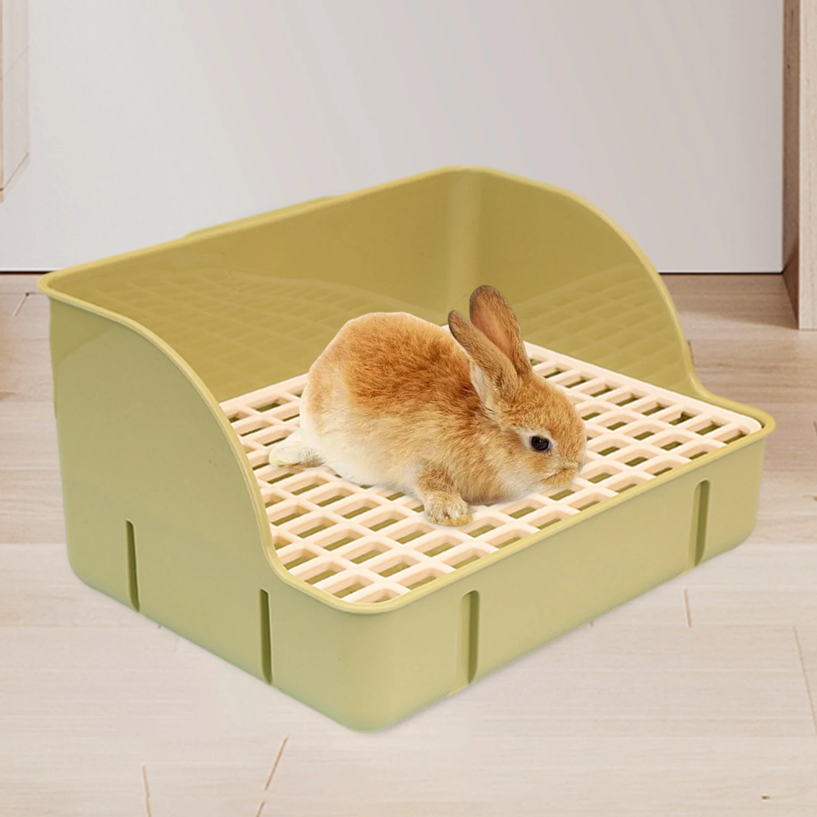 Rabbit Litter Box Pee Pan Tray Pet Toilet Corner Toilet Box Litter Pan Bunny Trainer for Small Animals Chinchillas Rats