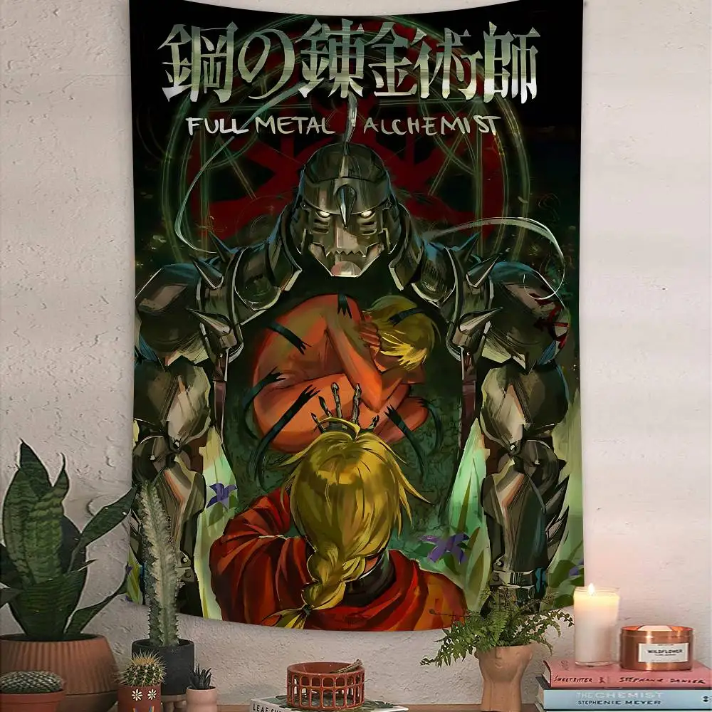 comic works F-fullmetal A-alchemist classic Printed Large Wall Tapestry Art Science Fiction Room Home Decor Decor Blanket
