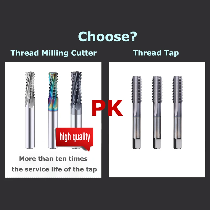 YZH Thread Milling Cutter BSP（G）（PT/RC） HRC60 Full Tooth Inch Pitch CNC For Steel Aluminum 1/16 1/8 1/4 3/8 1/2 3/4 1/2 byYZ