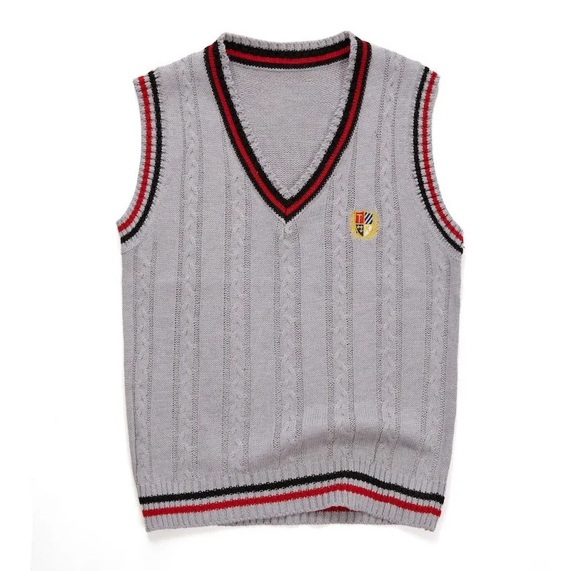 School Uniform Sweaters For Boys Teenager Girls Vests Kids Jersey Pullover Children Clothes