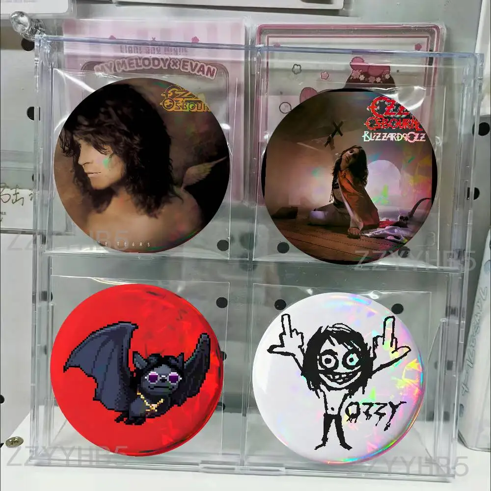 

O-Ozzy O-Osbourne Band Meme Coin Badges Tinplate Round Brooch Custom Anime Role Enamel Pins Gifts for Fans Friends