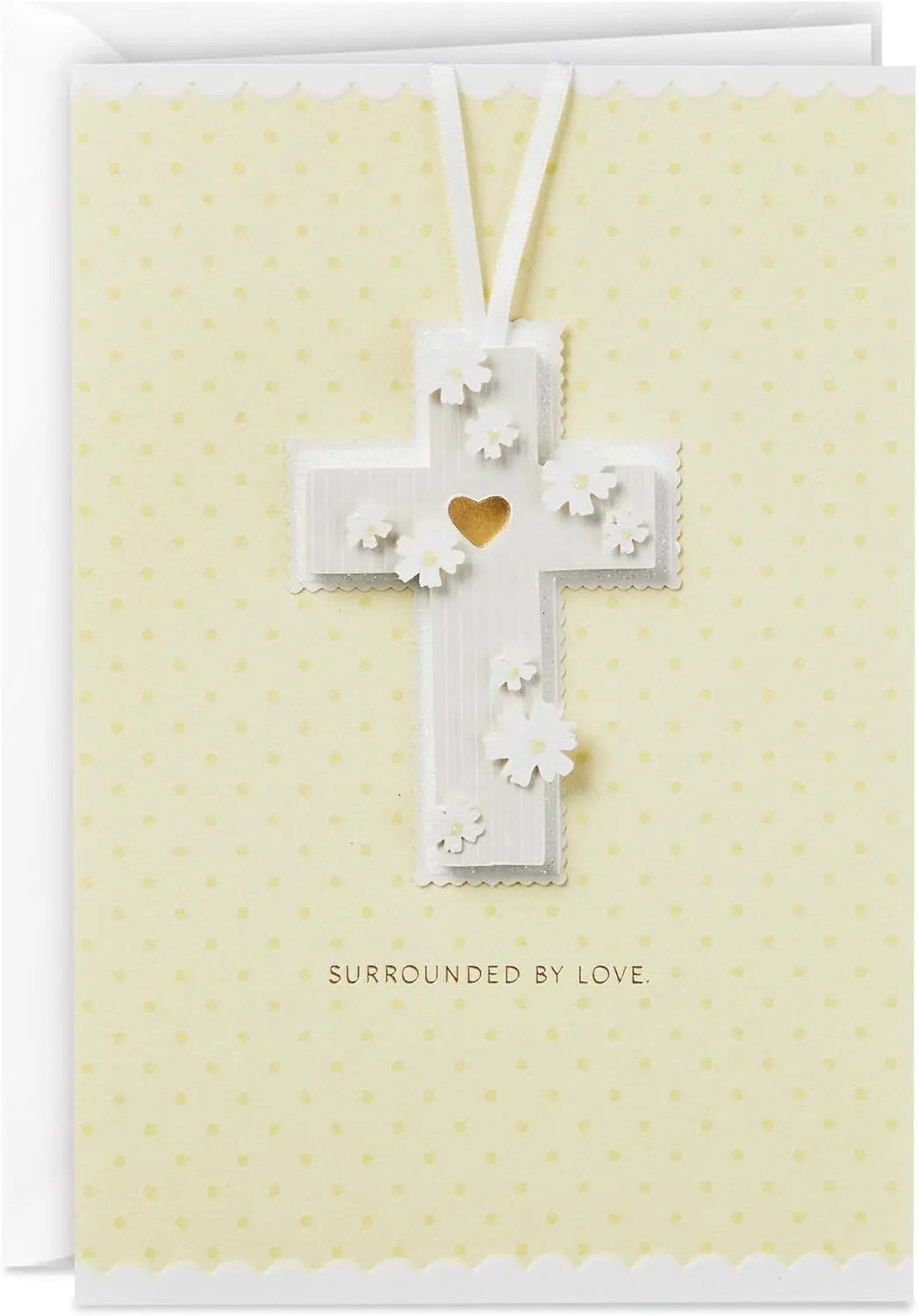 

Signature Baptism Card for Baby (Yellow Cross)