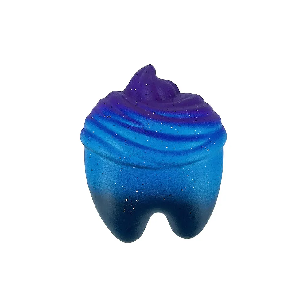 Presente de dentista para crianças e adultos - brinquedo sensorial de apertar de subida lenta em forma de dentes, modelo de demonstração de inquietação manual anti-ansiedade