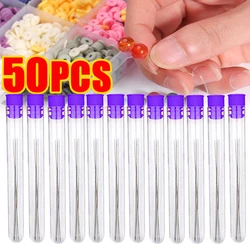 10/20/50Pcs Beading Needles Pins Open Curved Needle Beads Bracelet Necklace Jewelry Making Tools Handmade Beaded Threading Pin