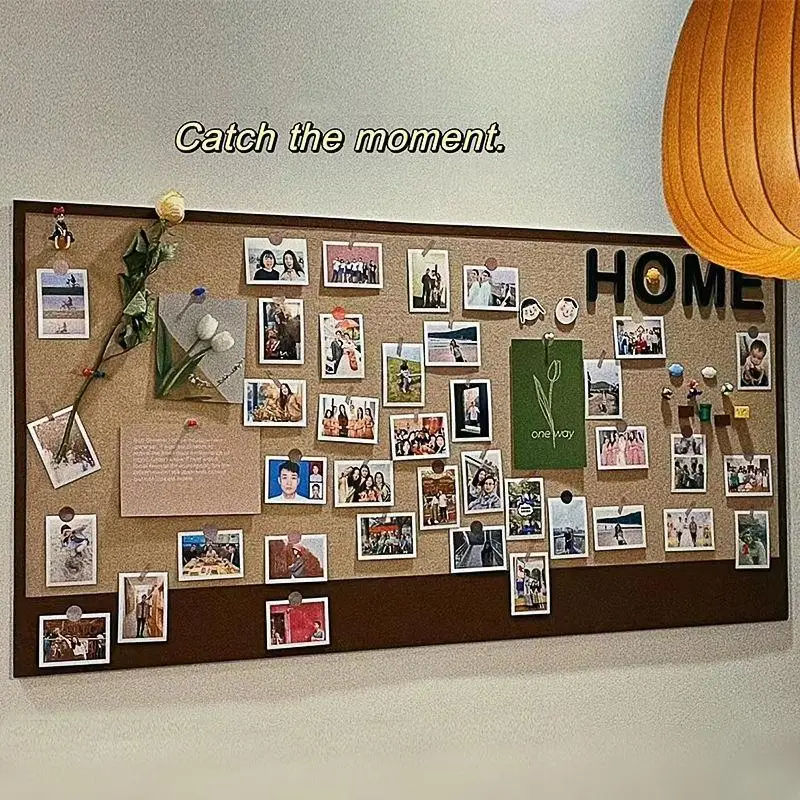 Peel & Stick Felt Board Photo Display Rack Wall Sticker No Damage for Nursery Room Kids Drawing Display Decor