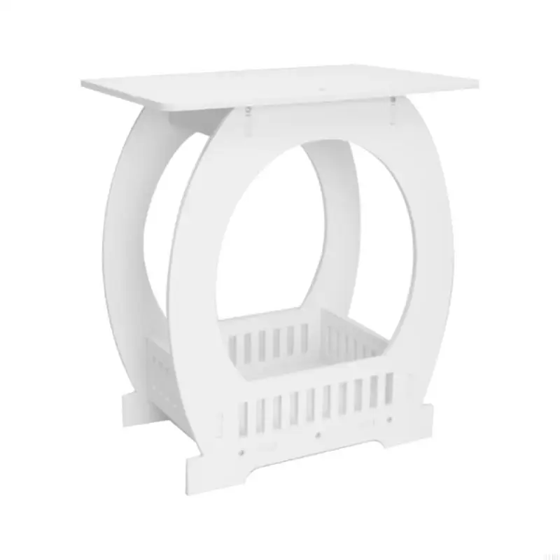 Contemporary Minimalist Miniature Coffee Table Small Round Foot Side Table for Living Room Bedroom Study Easy Mobility