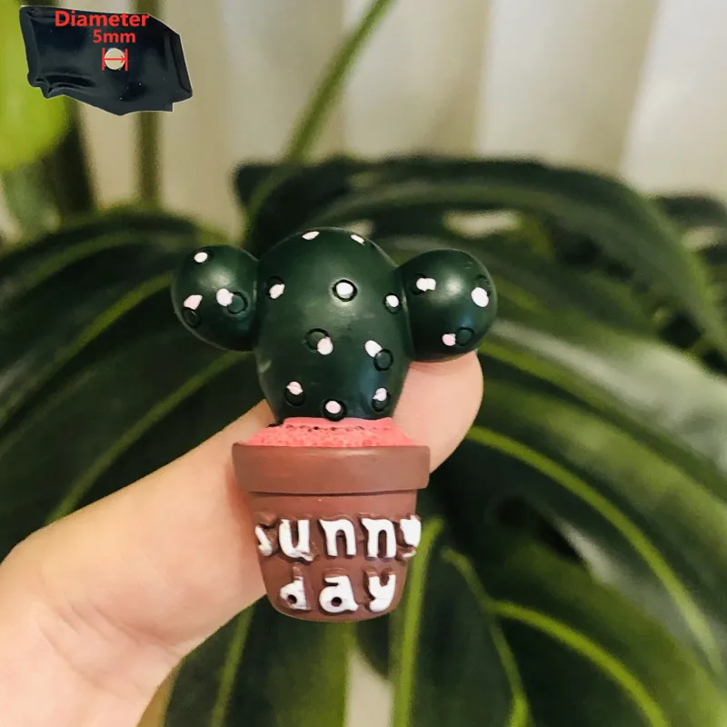 1PCS Resin Sunny Day Cute Mini Plant Succulent Potted Plant Fridge Magnetic Decoration Refrigerator Magnets Sticker Gift