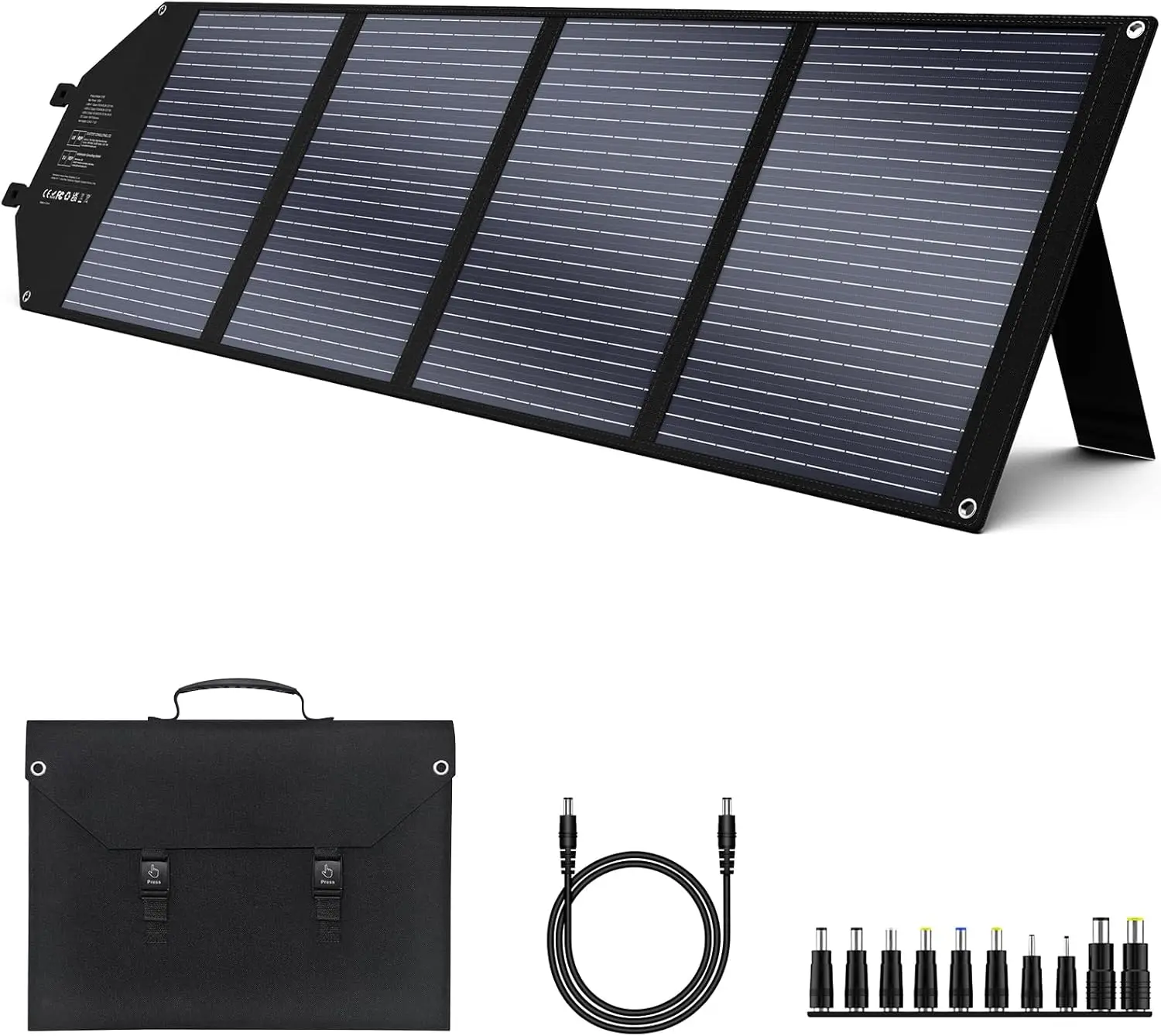 Solar Panel with USB QC 3.0,18V DC Outlet, Foldable Solar Panel Charger for Camping, Power Stations