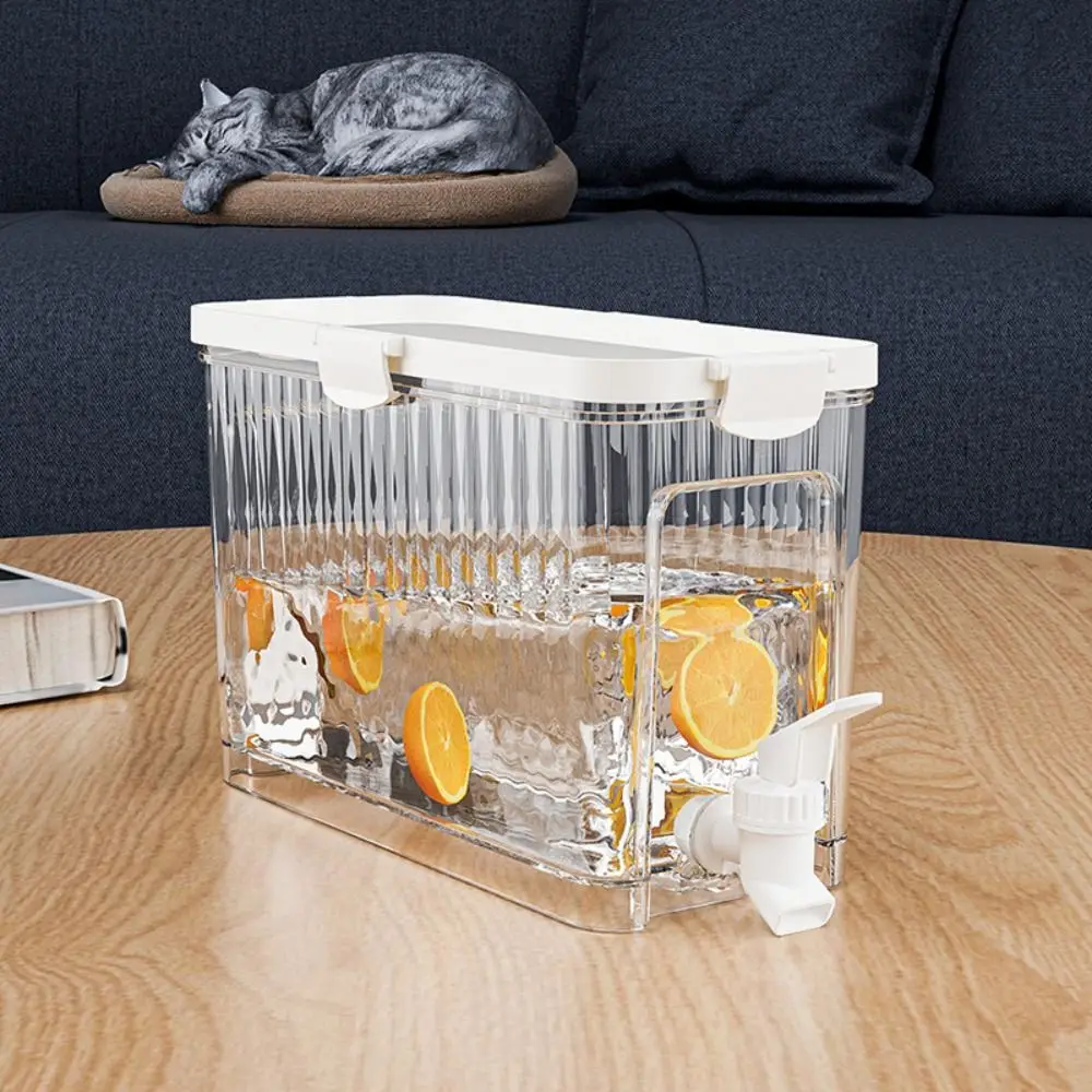 

Water Containers Large Capacity Cold Water Pot with Faucet Seal Cold Water Kettle Practical Fruit Tea Drink Bucket For Summer