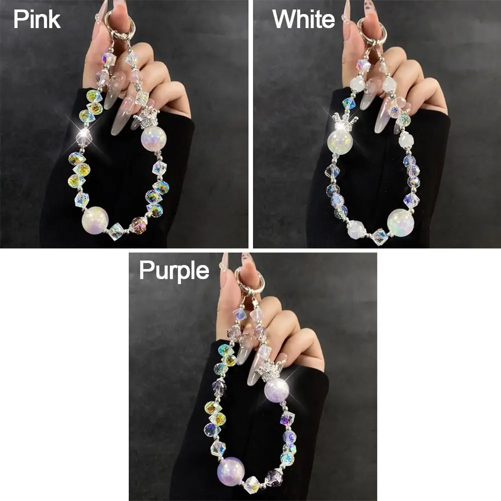 Creative Crystal Mobile Phone Lanyard Strap Anti-Lost Hand-beaded Phone Hand Rope Arts Crafts Wrist Chain