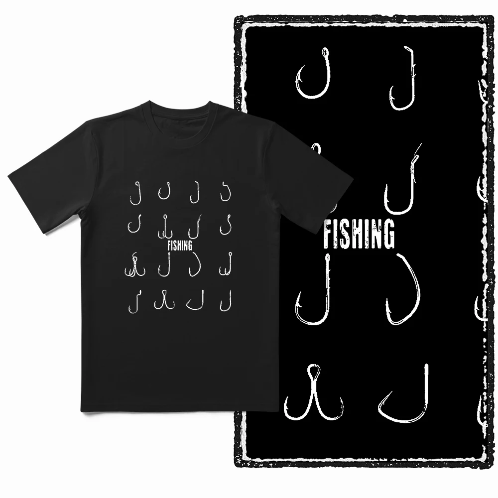 Coolmind YB Fishing Print 100% Cotton Exclusive Graphic Men T shirt  Big Size men tshirt Cool BLACK men's novelty tee shirt