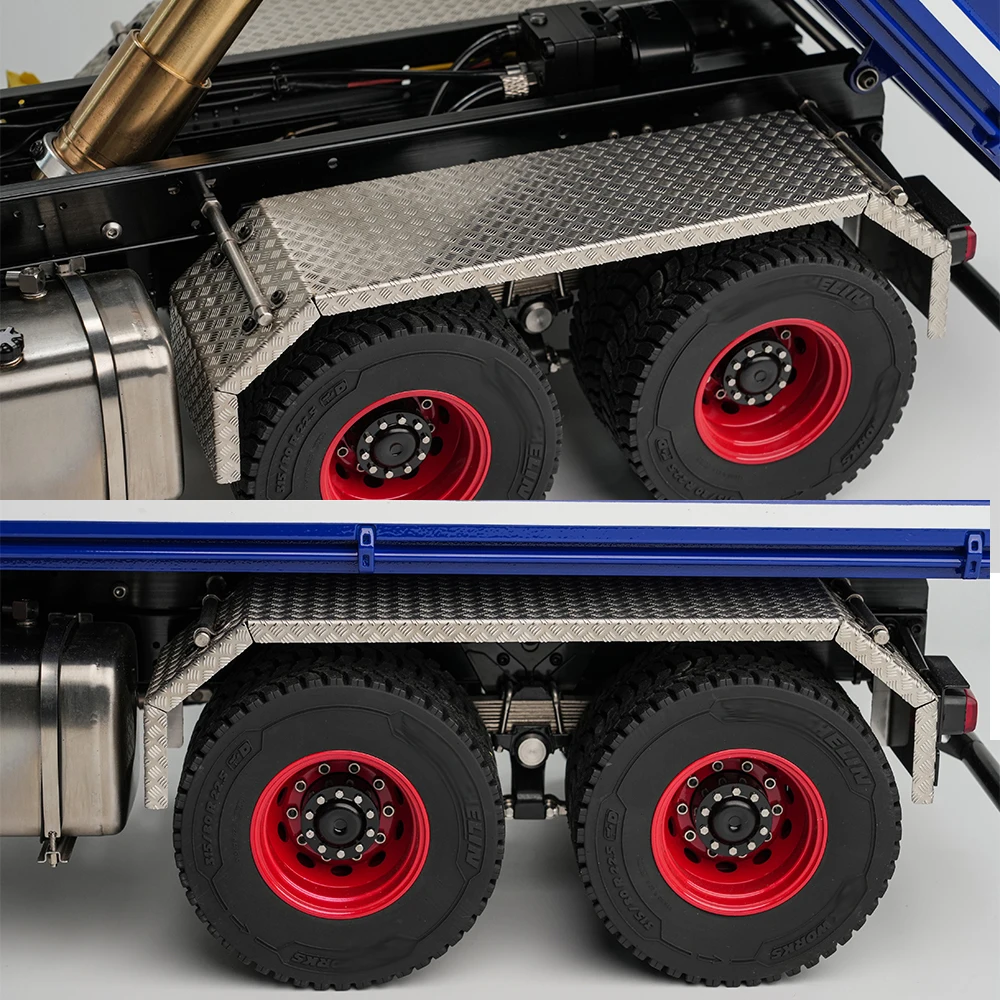 Fender Wheel Front/Rear Metal Fenders Stainless Steel Mudguard for Tamiya 1/14 Rc Tractor Truck Tipper Dumper Dump