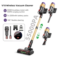 550W Brushless Motor Vacuum Cleanr Suction Power Cordless Vacuum Cleaner Handheld Smart Home Appliance Removable Battery