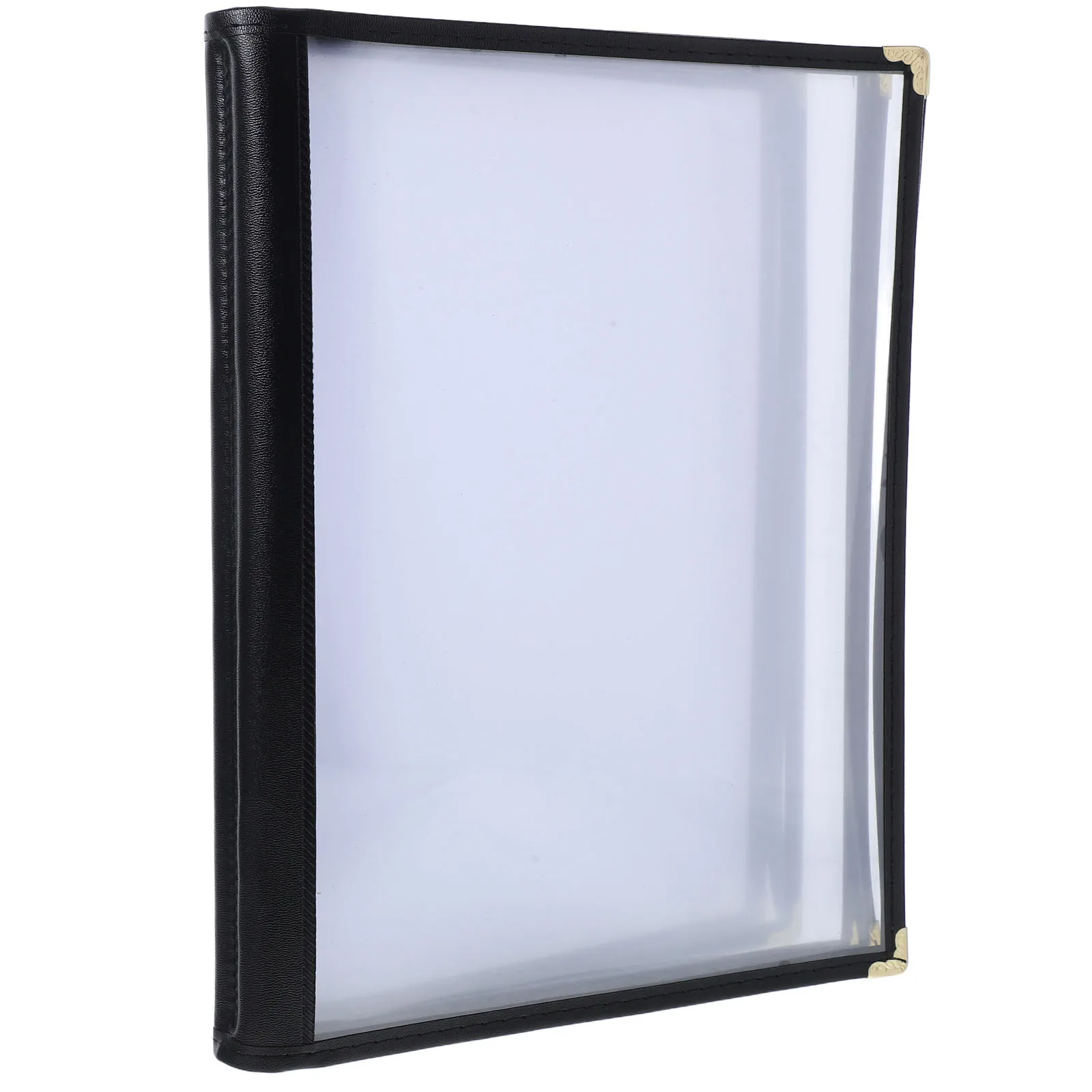 

Transparent Recipe Book Menu Cover for Restaurant Bar with Inserts Pocket Plastic Sleeves Clear Pvc Binder Hotel