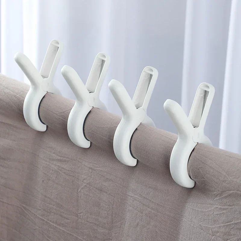 5/1pc Large Beach Towel Clips Plastic Strong Windproof Clothes Pegs Quilt Hanging Clip Reusable Non-slip Fixed Drying Clothespin