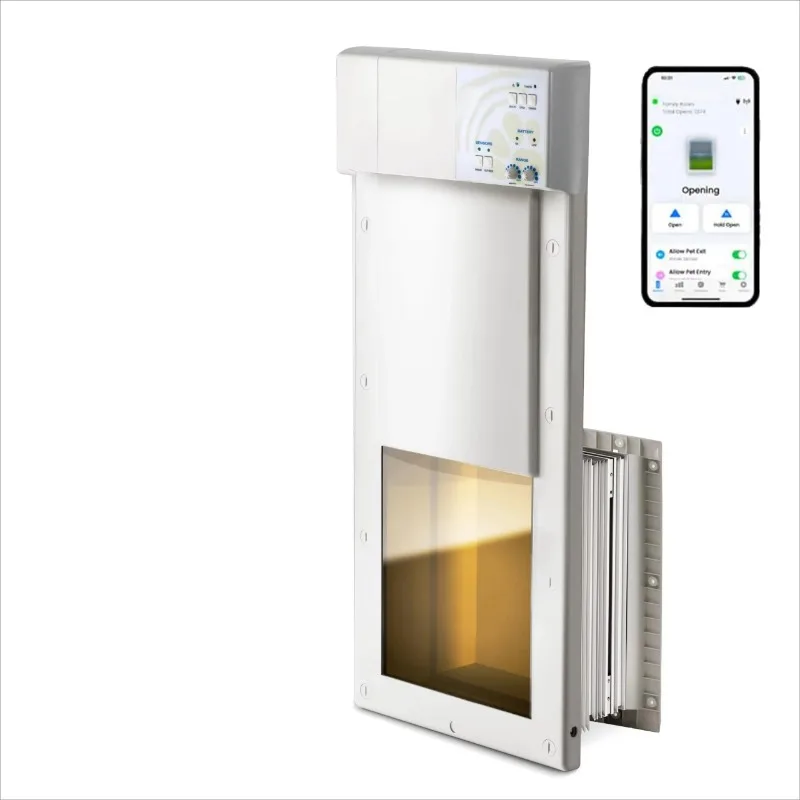 Door Dog Entry/Exit Medium Wall Mount Fully Automatic Safe Retraction System Fast Mute White Anti-lock Brake System Material Pet