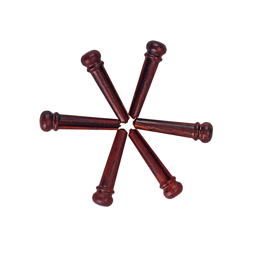 

6 Pcs String Nails Attractive Guitar Parts Bridge Pins Wear-resistant Wooden End