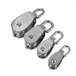 Stainless Steel Pulley M15/M20 M25 M32 M50 Single Wheel Swivel Lifting Rope Pulley Set Lifting Wheel Tools